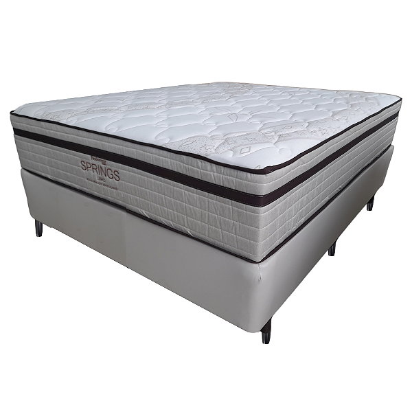 Cama Box Casal Molas Ensacadas Prodormir Spring Linho 138x76x188