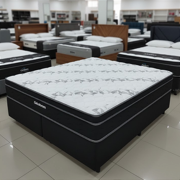 Cama Box Queen Molas Ensacadas Ortobom Dream Superpocket 158X68X198 Preto