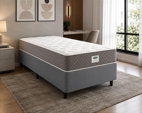 Cama Box Solteiro Portal New York Molas Ensacadas 88x69X188