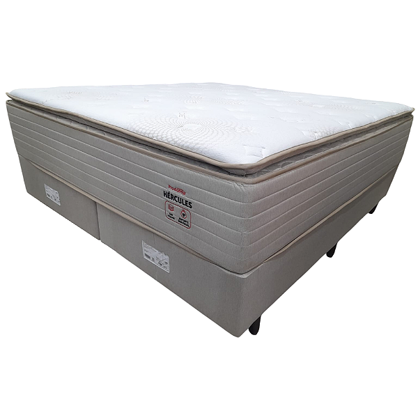 Conjunto Box King Hercules Molas Prolastic e Pillow Top Prodormir 193x82x203
