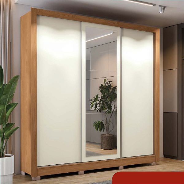 Guarda Roupa Casal 3 Portas De Correr Kappesberg CNOW  M570