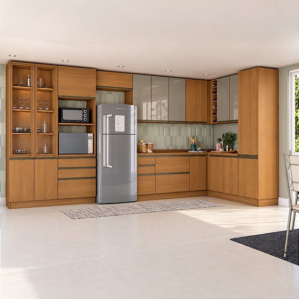 Cozinha Modulada Kappesberg 13 Peças Maxxi Canela