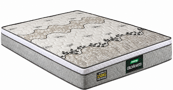 Colchão Casal Portal Stone Firme Espuma Mista 138x21X188