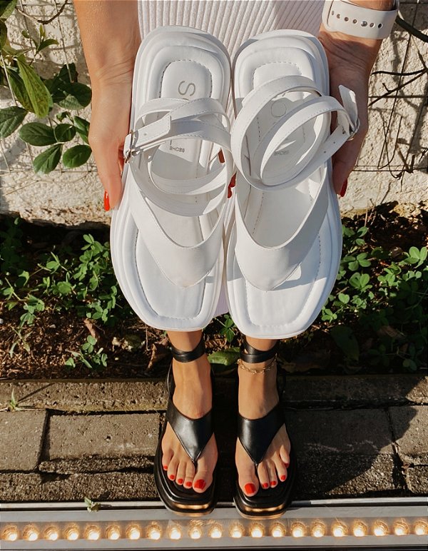FLAT FEMININA BRANCO JUJU