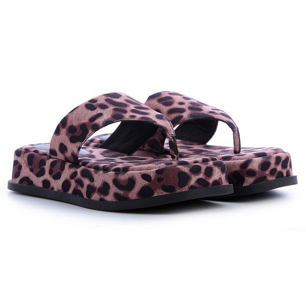 FLAT ASA DELTA BELA ANIMAL PRINT ONÇA