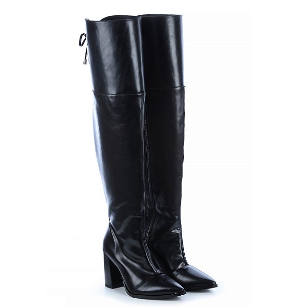 Bota Zaya Over The Knee Feminina Preto