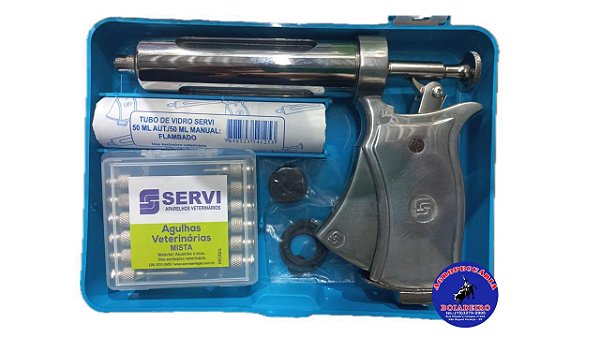 Vacinador Para Gado Automático Pistola Servi + 12 Agulhas
