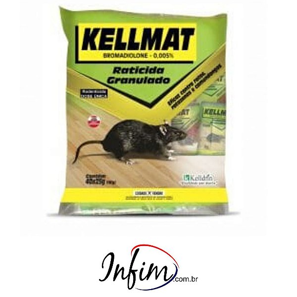 Kellmat Raticida 40x25g - 1Kg - Peletes