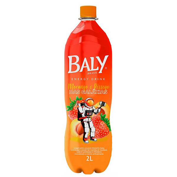 Energético Baly Morango e Pessego 2l Cx. 6un