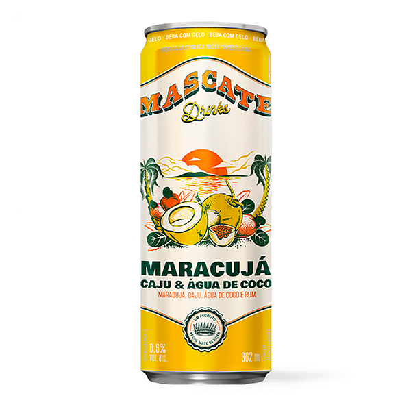 Drink Mascate Maracujá, Caju e Água de Coco 362ml