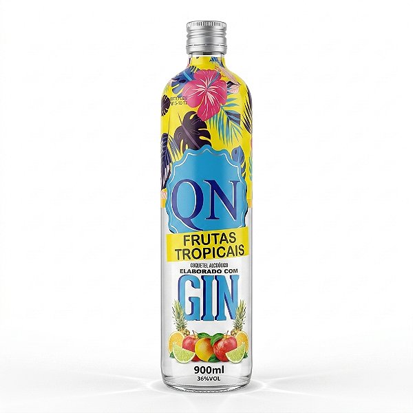 Gin Qn Dry Frutas Tropicais 900ml
