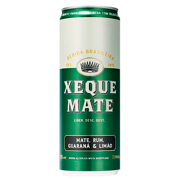 Drink Xeque-Mate Mate Rum Guarana e Limão 362ml Cx. 12un
