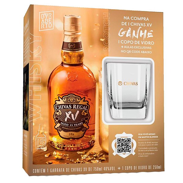 Whisky Chivas Regal Extra 15 Anos 750ml + Copo