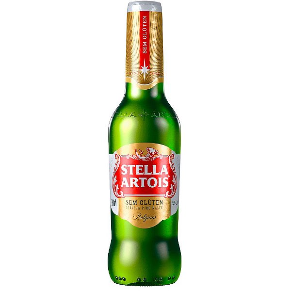 Cerveja Stella artois sem glúten 330ml Cx. 24Un.