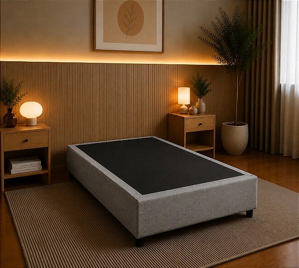 BASE BOX MEIO CASAL ARVORAR 128x188x27cm
