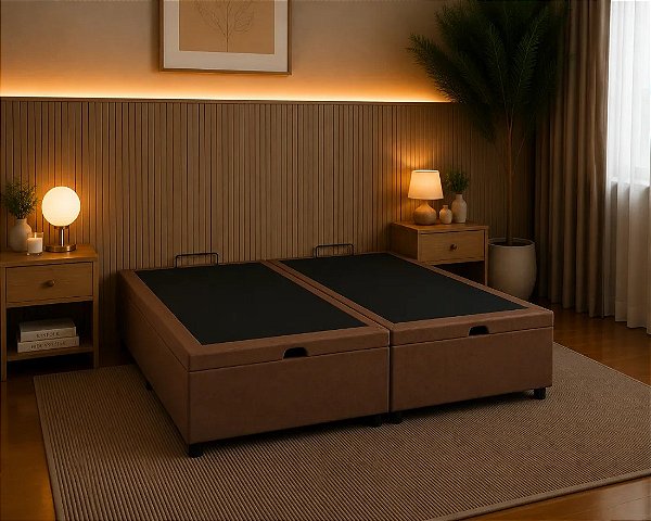 CAMA BOX BAÚ QUEEN ARVORAR 158x198x37cm