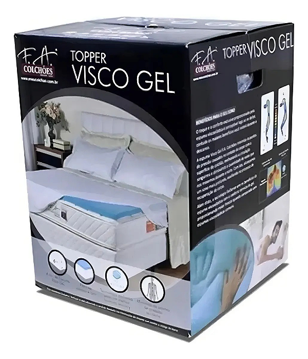 PILLOW TOPPER VISCOGEL - F.A. COLCHÕES