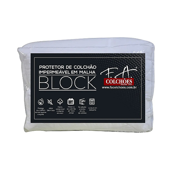 PROTETOR DE COLCHÃO IMPERMEÁVEL BLOCK - F.A. COLCHÕES