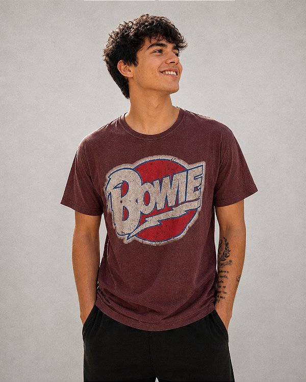 DAVID BOWIE LOGO MARROM