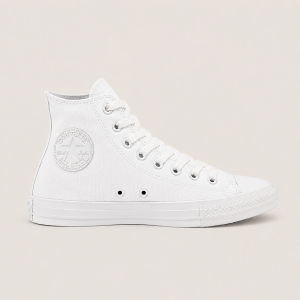 ALL STAR CHUCK TAYLOR MONOCHROME BRANCO LONA