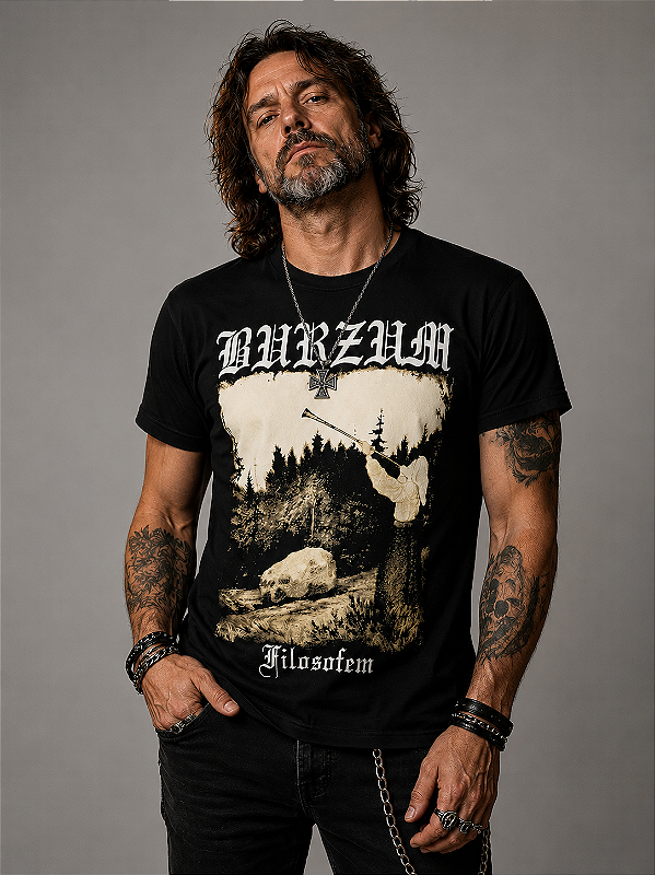 CAMISETA BURZUM FILOSOFEM OFICINA ROCK 044
