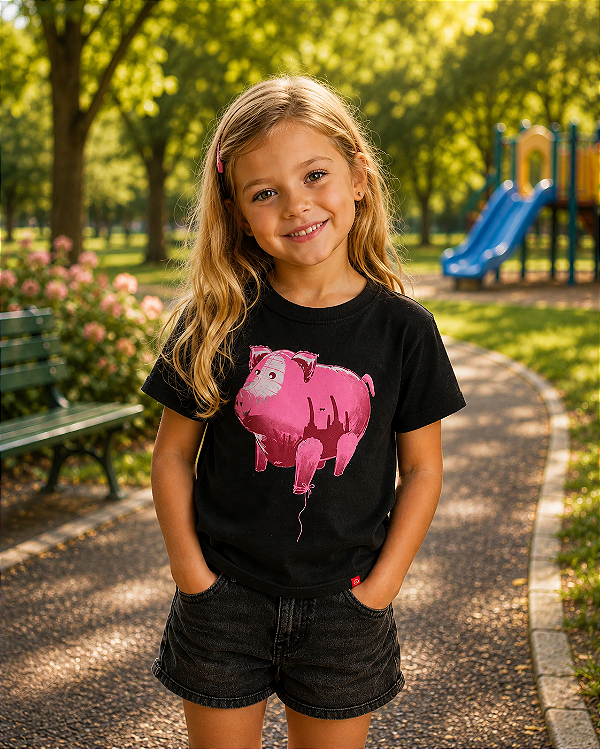 PINK FLOYD FLYING PIG - PRETO STONED