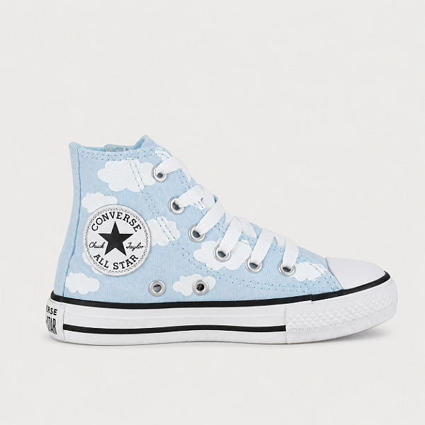 ALL STAR AZUL CAMBRAIA/NUVEM INFANTIL CANO LONGO ZÍPER LATERAL