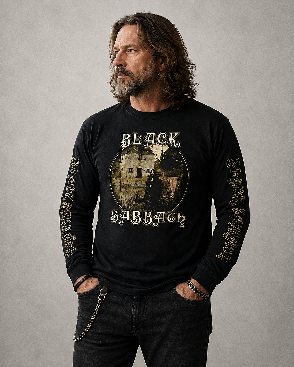 CAMISETA BLACK SABBATH DEBUT ALBUM STAMP LONG 024