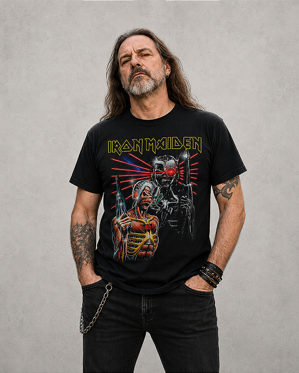 CAMISETA IRON MAIDEN TERMINATE STAMP TS 1654