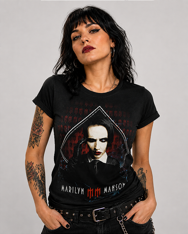Baby Look Marilyn Manson Consulado do Rock B 491