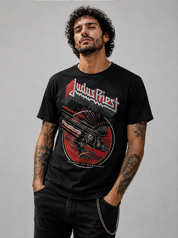Camiseta Judas Priest Screaming For Vengeance TS 1557