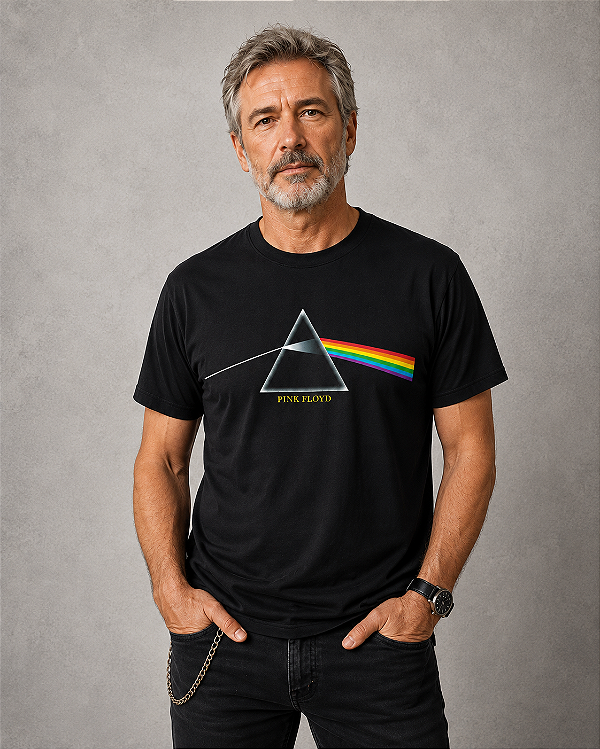 CAMISETA PINK FLOYD THE DARK SIDE PRISMA STAMP TS 756