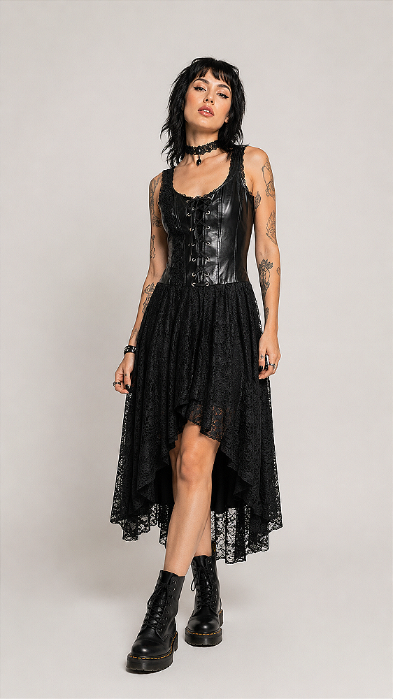 VESTIDO TRANÇADO RENDA