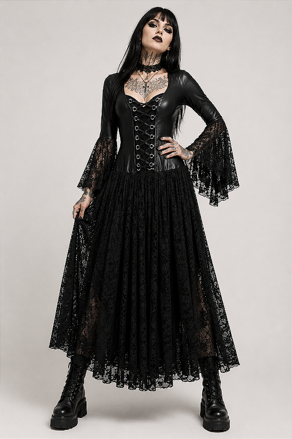 VESTIDO GÓTICO RENDA
