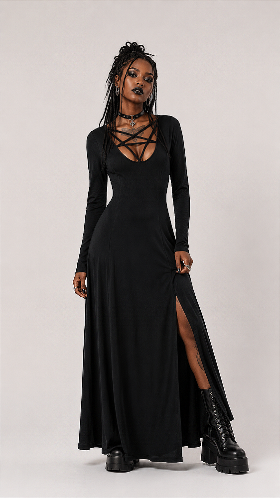 VESTIDO LONGO PENTAGRAM