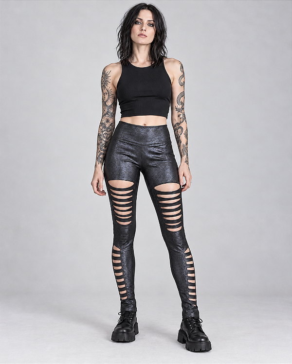 CALÇA LEGGIN RASGOS