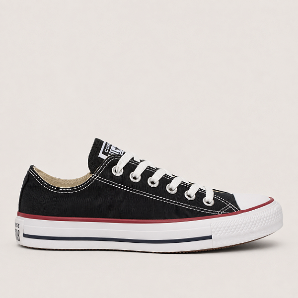 ALL STAR CHUCK TAYLOR PRETO LONA TRADICIONAL (LINHA VERMELHA)