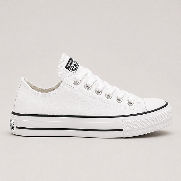 ALL STAR CHUCK TAYLOR PLATAFORMA BRANCO COURO SINTÉTICO