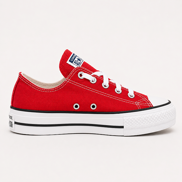 ALL STAR CHUCK TAYLOR PLATAFORMA VERMELHO LONA