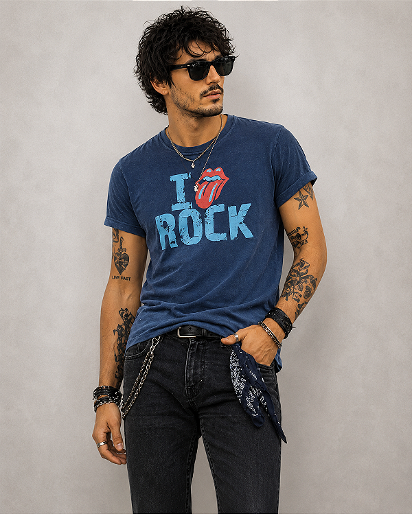 STONES I LOVE ROCK - AZUL