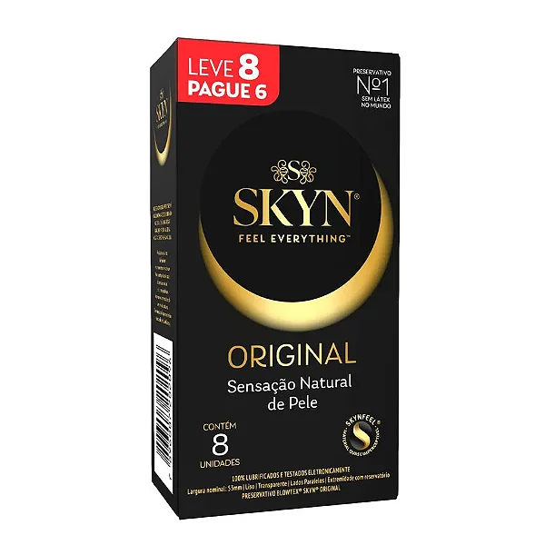 SKYN ORIGINAL sem látex PRESERVATIVO 8 unidades