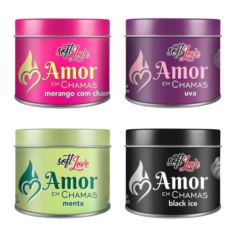 AMOR em CHAMAS - velas de massagem aromática