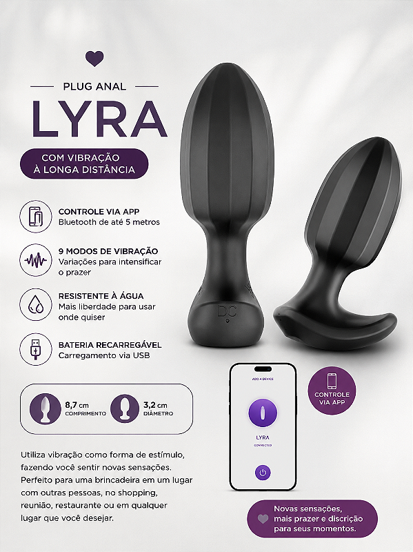9809 LYRA plug com vibro por app 🤳🏻