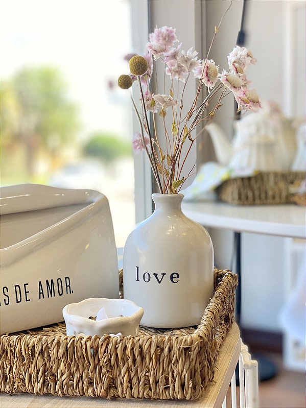 Vaso Cerâmica Love