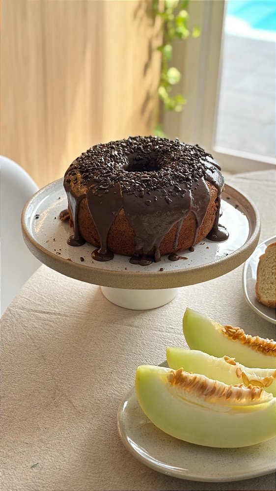 Boleira Cerâmica Rústica Branca
