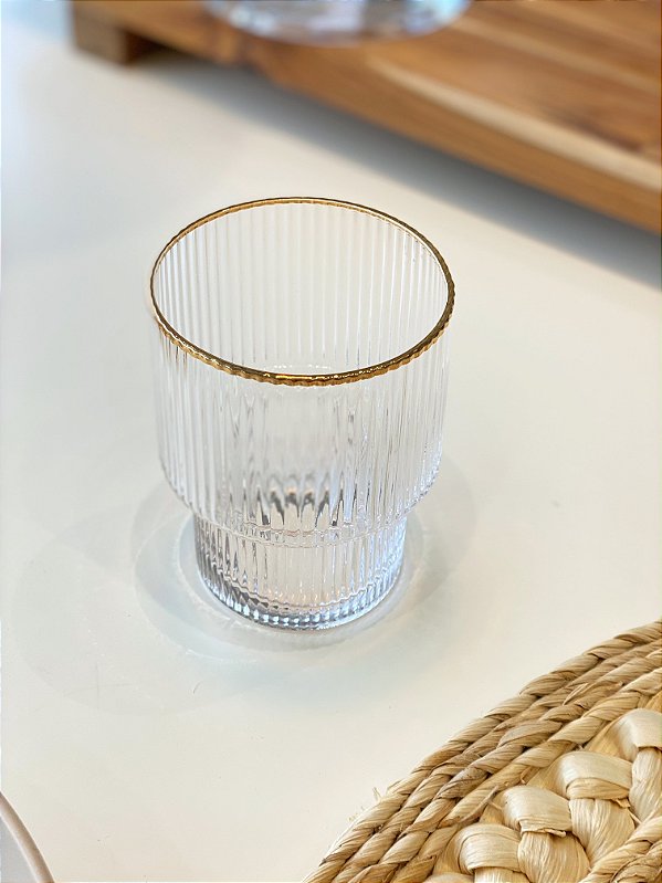 Copo Baixo Lines Gold 220 ml