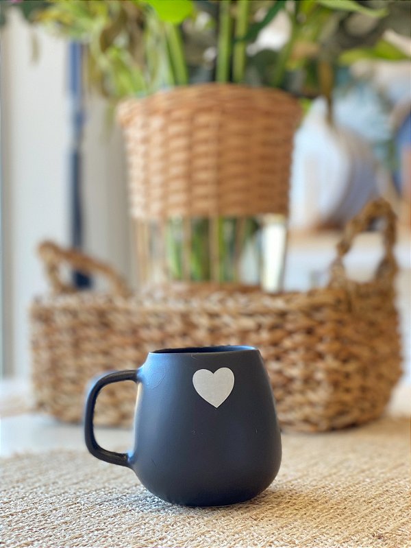 Caneca Coração Black 170 ml