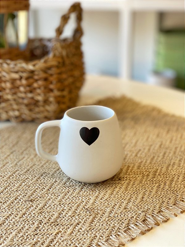 Caneca Coração Branca 170 ml