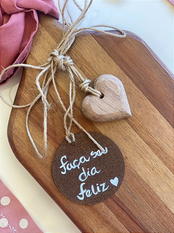 Pingente Duo Coração e Tag