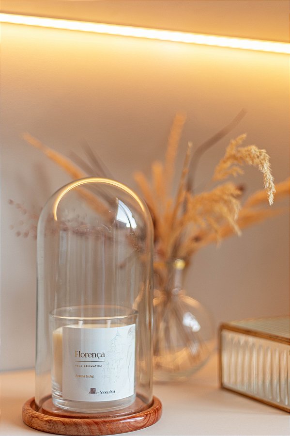 Redoma Vidro e Madeira P